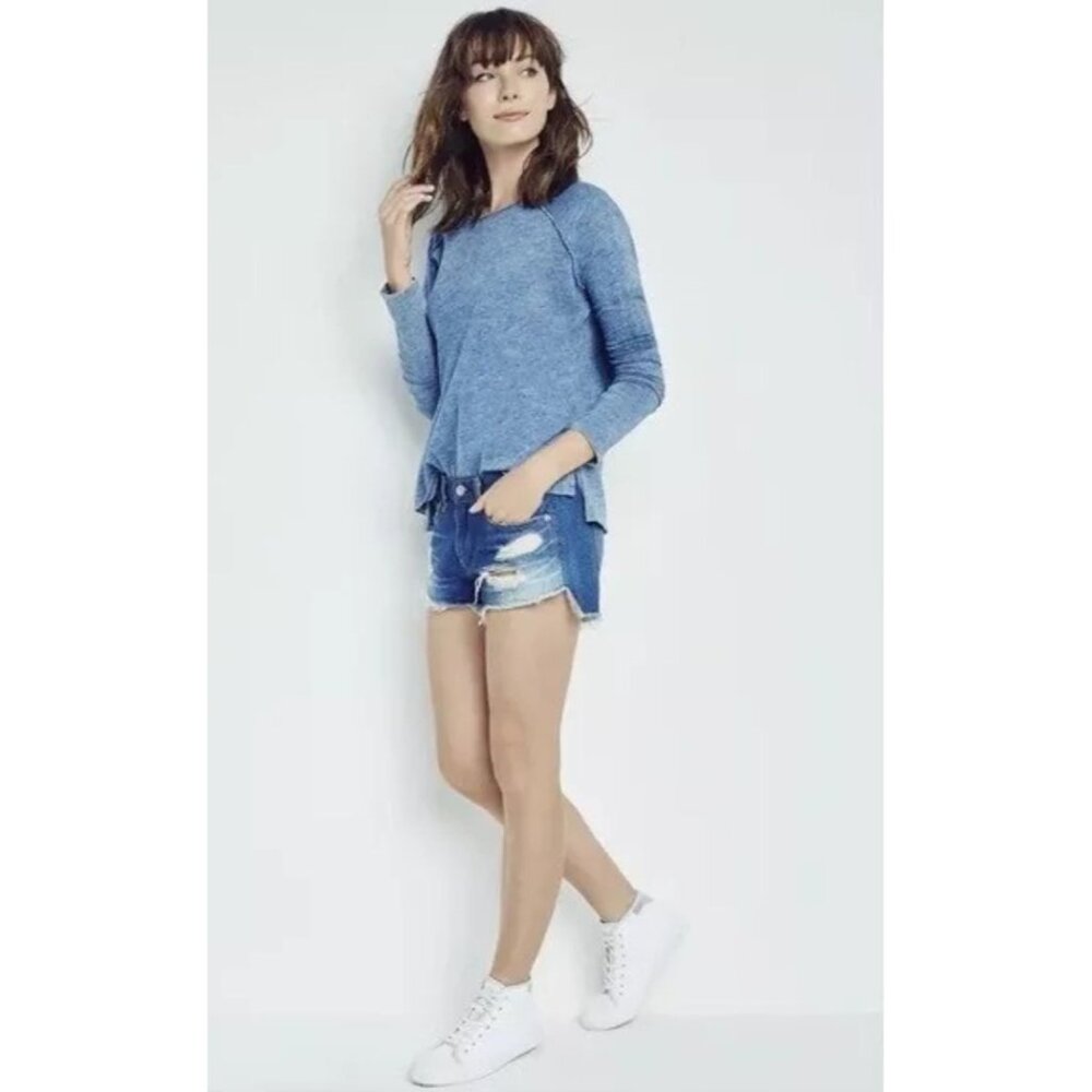 Rag & Bone blue jean distressed cut off shorts size 26 designer Freeport